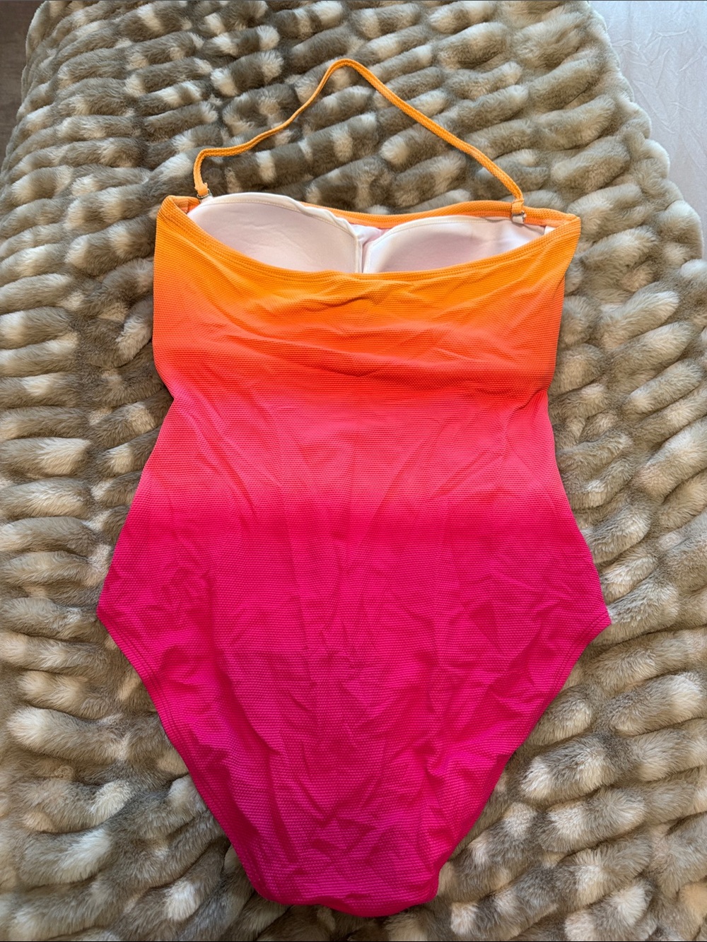 Tommy Bahama Orange to Pink Strapless Swimsuit - Picture 2 of 4